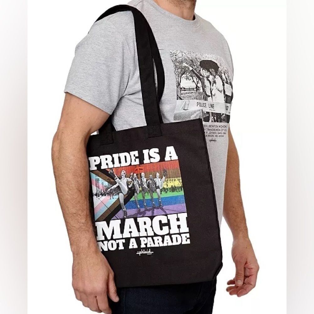 Pride is a March not a Parade Black Tote Bag - NWT - Picture 2 of 2